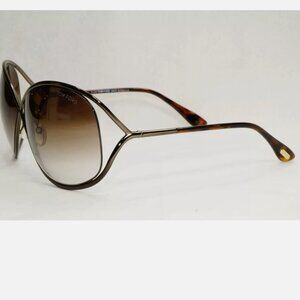 Tom Ford Brown Gunmetal Gradient Sunglasses
